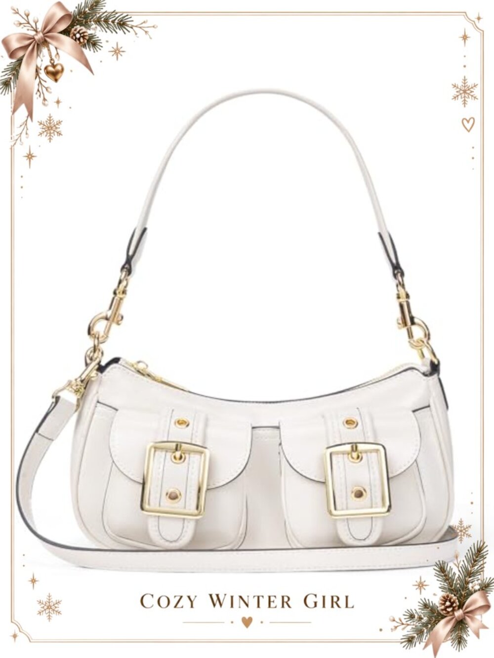 Faux Leather Shoulder Bag Y2k Hobo Crossbody Trendy Everyday Purse